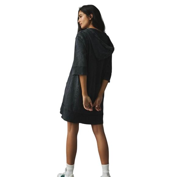 Daily Practice by Anthropologie Sport Hoodie Mini Dress Black Womens size XL - Picture 2 of 7